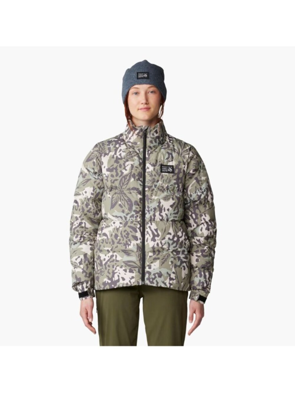 Mountain Hardwear Nevadan Down Jacket Women Small Camo Floral 650 Puffer Coat